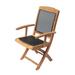 ARB Teak & Specialties Bayville Modern Beach chair Solid Wood in Black/Brown | 37.25 H x 22.75 W x 23 D in | Wayfair CHR532