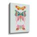 Gracie Oaks Colorful Butterflies III - Wrapped Canvas Graphic Art Canvas in Green/Indigo/Pink | 18 H x 14 W x 2 D in | Wayfair