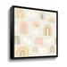 Indigo Safari Tan Rainbows & Daisies Gallery Wrapped Floater-Framed Canvas Canvas, Wood in Pink | 24 H x 24 W x 2 D in | Wayfair