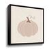 Gracie Oaks Pumpkin - Floater Frame Painting on Canvas Canvas, Faux Fur in Brown/Pink | 10 H x 10 W x 2 D in | Wayfair