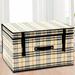 Gracie Oaks Fabric Box Fabric in Black/Yellow | 11.81 H x 23.62 W x 15.74 D in | Wayfair 1DF0AA60D5544427BA9B7BF74CA2097B