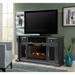 Muskoka Vermont 60" TV Stand Electric Fireplace with Bluetooth - Aged Black Finish