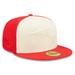 Men's New Era Cream/Red England Patriots Tonal Super Bowl XXXVI Side Patch 59FIFTY Fitted Hat