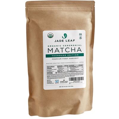 Jade Leaf Organic Ceremonial Teahouse Edition Matcha Powder 1 lb. (454g)