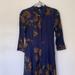 Free People Dresses | Free People Blue Floral Maxi Dress | Color: Blue/Gold | Size: 4