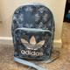 Adidas Bags | Adidas Basic Backpack Book School Bag New Womens Girls Blue | Color: Blue/White | Size: Os