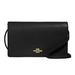 Coach Bags | Coach Pebble Leather Anna Foldover Crossbody Clutch, Black | Color: Black | Size: 8"L X 4.75"H X 1.5"W