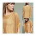 Anthropologie Tops | Anthropologie Akemi + Kin Size Medium Gold Bratton Oversized Lace Top | Color: Yellow | Size: L