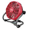 VETERKO VENTILATOR 23cm kabellos | Leistungsaufnahme 26W | 2 Leistungsstufen | Schwarz | Rot