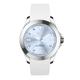 Ice-Watch - ICE steel White pastel blue - Weiße Damenuhr mit Silikonarmband - 020380 (Medium)