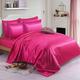 6 piece-Satin sheets Soft bedding shiny silky bedding in 11 colors bedding sets duvet/ duvet cover, Fitted sheet set, 4 pillow cases, complete bed sheet set-Double, King, Super king duvet set