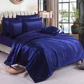 6 piece-Satin sheets Soft bedding shiny silky bedding in 11 colors bedding sets duvet/ duvet cover, Fitted sheet set, 4 pillow cases, complete bed sheet set-Double, King, Super king duvet set