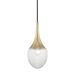 Corrigan Studio® Jeramy 1 - Light Single Teardrop Pendant Glass in Yellow | 15.5 H x 6.75 W x 6.75 D in | Wayfair DFEB298BCB1B4D41A8DCB3E6A9802624