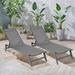 Latitude Run® Unwinding 2-Pcs Set Chaise Lounge Chairs Metal in Gray | 12 H x 20 W x 75 D in | Outdoor Furniture | Wayfair