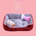 Tucker Murphy Pet™ Dog Bed Pet Kennel Dog Kennel 917DB8E440984DC0A32AA0AEBE1EF37F Cotton in Red/Gray | 6 H x 18 W x 12 D in | Wayfair