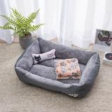 Tucker Murphy Pet™ Cecele Four Seasons Candy Bolster Cotton in Gray | 6 H x 35.5 W x 27.5 D in | Wayfair 9309517892794E708FD610269BC5F1CE