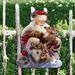 The Holiday Aisle® Santa Little Friends Diminutive Wall Decor Wood in Brown/Red/White | 12 H x 9 W x 0.3 D in | Wayfair