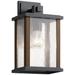 Kichler Marimount 13" High Black and Seeded Glass Outdoor Wall Light