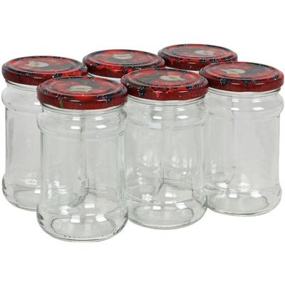 Einmachgläser 6er-Set 315ml Marmeladengläser Vorratsglas Schraubdeckel Früchte Image