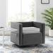 Booth Performance Velvet Swivel Armchair