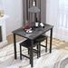 3 Piece Pub Dining Table Set, Industrial Bar Table Set with 2 stools for Home, Kitchen, Dining Room, Bar