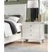 Transitional Nightstand Drawers , Birch Veneer , Nickel Hardware Bed Side Table , Bedroom Furniture