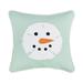 Snowman Sand Dollar Embroidered Throw Pillow