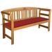 Garden Bench with Cushion, 62" Solid Acacia Wood Bench Lounge Chair