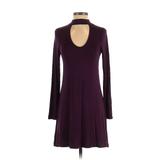 Express Casual Dress - A-Line: Burgundy Print Dresses - Women's Size X-Small