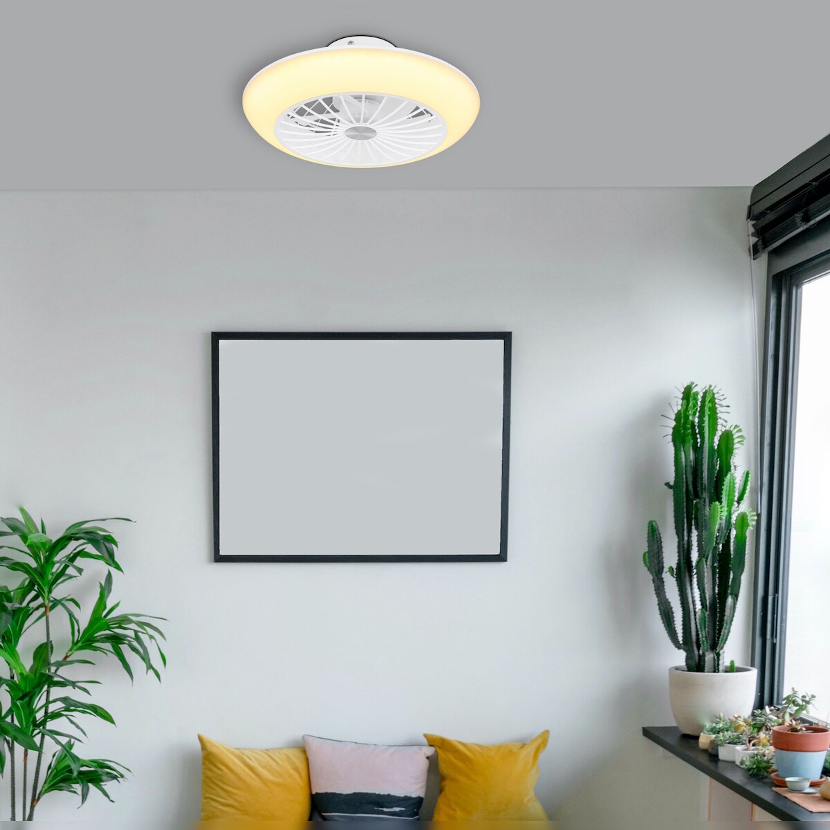 Globo Lighting Globo LAFEE Deckenventilator Metall weiß, LED Image