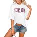 Women's White Texas A&M Aggies Flowy Lightweight Short Sleeve Pullover Hoodie