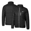 Men's Cutter & Buck Black Fanatics Corporate Rainier Eco Insulated Full-Zip Puffer Jacket