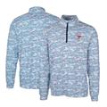 Men's Cutter & Buck Blue Fanatics Corporate Traverse Camo Stretch Quarter-Zip Pullover Jacket