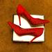 Nine West Shoes | Nine West Red Suede Stilettos Pumps | Color: Red | Size: 9.5