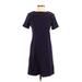 R&K Casual Dress - A-Line: Purple Solid Dresses - Women's Size 4 Petite
