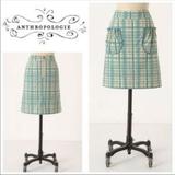 Anthropologie Skirts | Anthropologie Skirt By Girls From Savoy | Color: Cream/Green | Size: 4