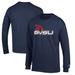 Men's Champion Navy Saginaw Valley State Cardinals Jersey Long Sleeve T-Shirt