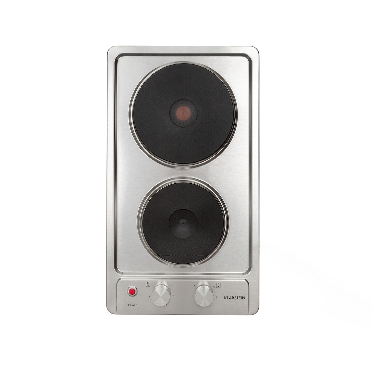 Klarstein Appetito Domino Elektrokochfeld 2 Platten 3000 Watt Edelstahl Silber Image