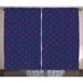 East Urban Home Ryeli Polka Dots Star Background Retro Polka Dots Semi-Sheer Curtain Panels Polyester | 96 H in | Wayfair