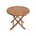 sohoConcept Pamela Teak Folding Dining 36" Round Table Wood in Brown/White | 29.5 H x 35.5 W x 36 D in | Outdoor Dining | Wayfair PAM-ROU-002