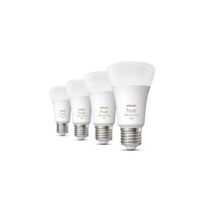 4 glÜhbirnen e27 6.5w a60 hue weiss und farbe ambiance 929002489604 32840200 - Philips Hue