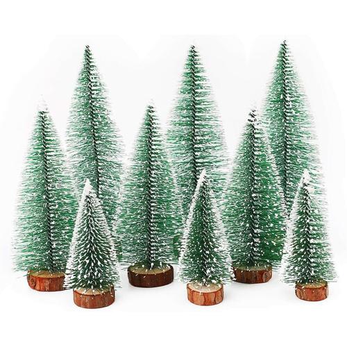 Abcrital - Mini künstlicher Weihnachtsbaum, 9 Stück Mini künstlicher Weihnachtsbaum mit