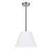 Winston Porter Elvis 1 - Light Single Cone Pendant Fabric in White | 9 H x 12 W x 6 D in | Wayfair 3957088CC1D243E1A99217766C04DE0B