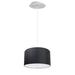 Latitude Run® 18" W 2 Light Pendant Textured Oatmeal Shade w/ Diffuser, White Cord Fabric in Gray | 10 H x 18 W x 18 D in | Wayfair