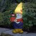 Exhart Solar Garden Gnome w/ Flower Pot Statuary, 6 by 13 Inches Resin/Plastic in Red/Yellow | 13 H x 6 W x 5 D in | Wayfair 72685-RS