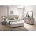 Latitude Run® Alvear Upholstered Standard 5 Piece Bedroom Set Upholstered, Metal in Brown/Gray | 46 H x 87.75 W x 62.8 D in | Wayfair
