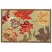 White 36 x 24 x 0.5 in Area Rug - Winston Porter Ravella Falling Leaves Indoor/Outdoor Rug Moss Polypropylene | 36 H x 24 W x 0.5 D in | Wayfair