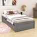 Red Barrel Studio® Twin Size 2 Drawers Wooden Platform Bed Wood in Gray | 15 H x 41 W x 79 D in | Wayfair 9BBC65EC9B5C41869651AE6D0F480A63