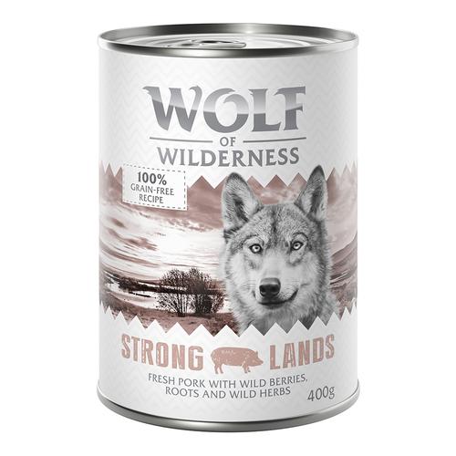 6x400g Adult Strong Lands – Schwein Wolf of Wilderness Hundefutter nass getreidefrei