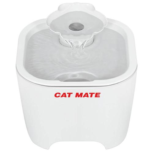 Cat Mate Muschel-Trinkbrunnen Trinkbrunnen 3 Liter + Filter 4er Pack und Ersatzpumpe Komplettset